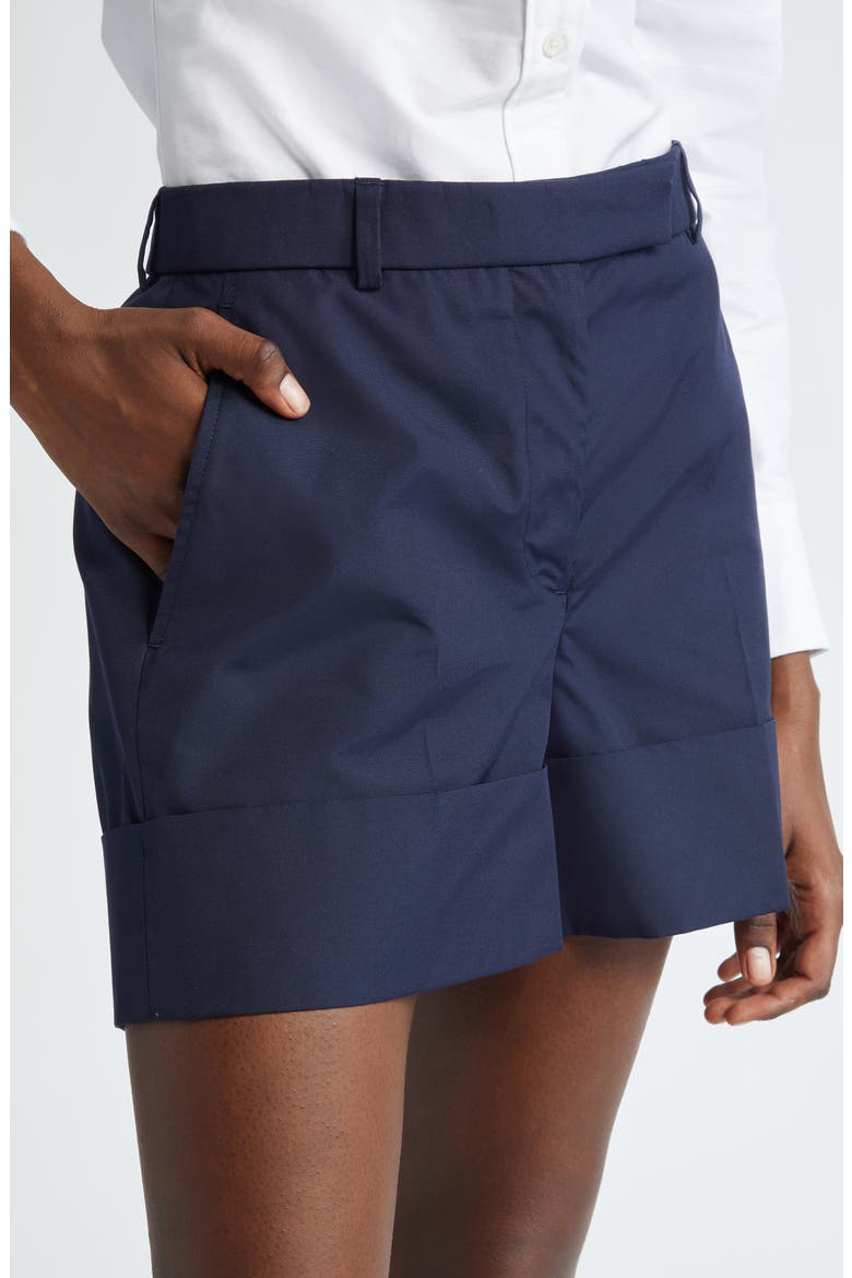 Fit 2 Sack Cuff Hem Wool & Cashmere Shorts, Alternate, color, NAVY