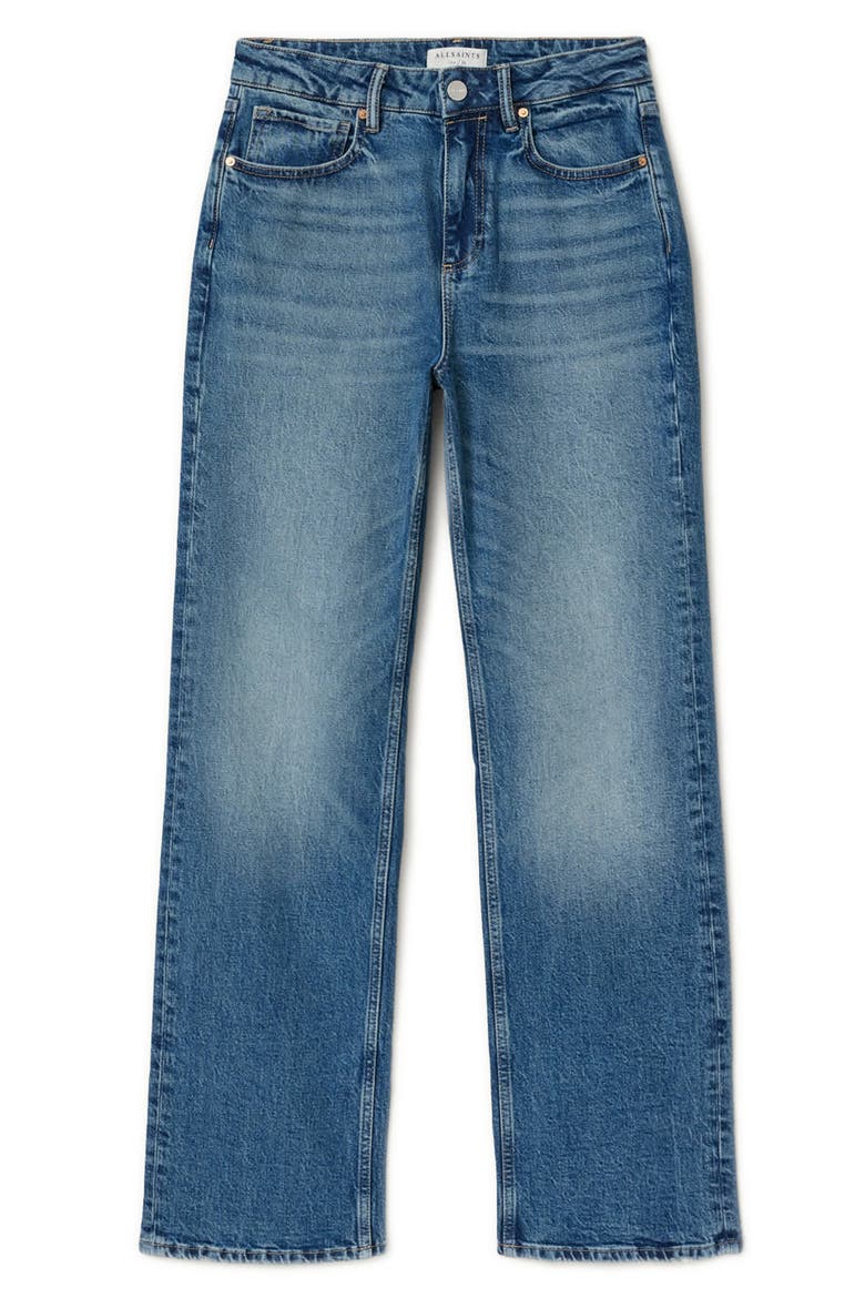 Ida High Waist Straight Leg Jeans, Alternate, color, MID INDIGO
