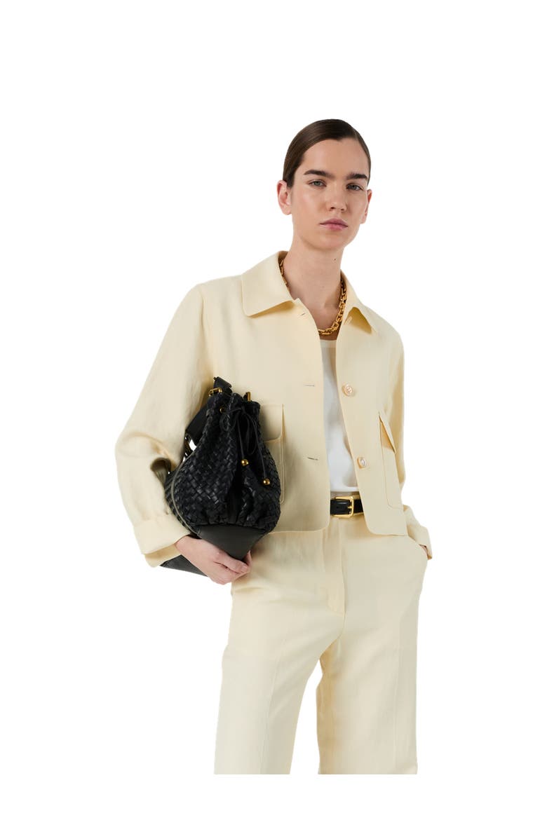 Tilda Cropped Jacket, Main, color, Yellow