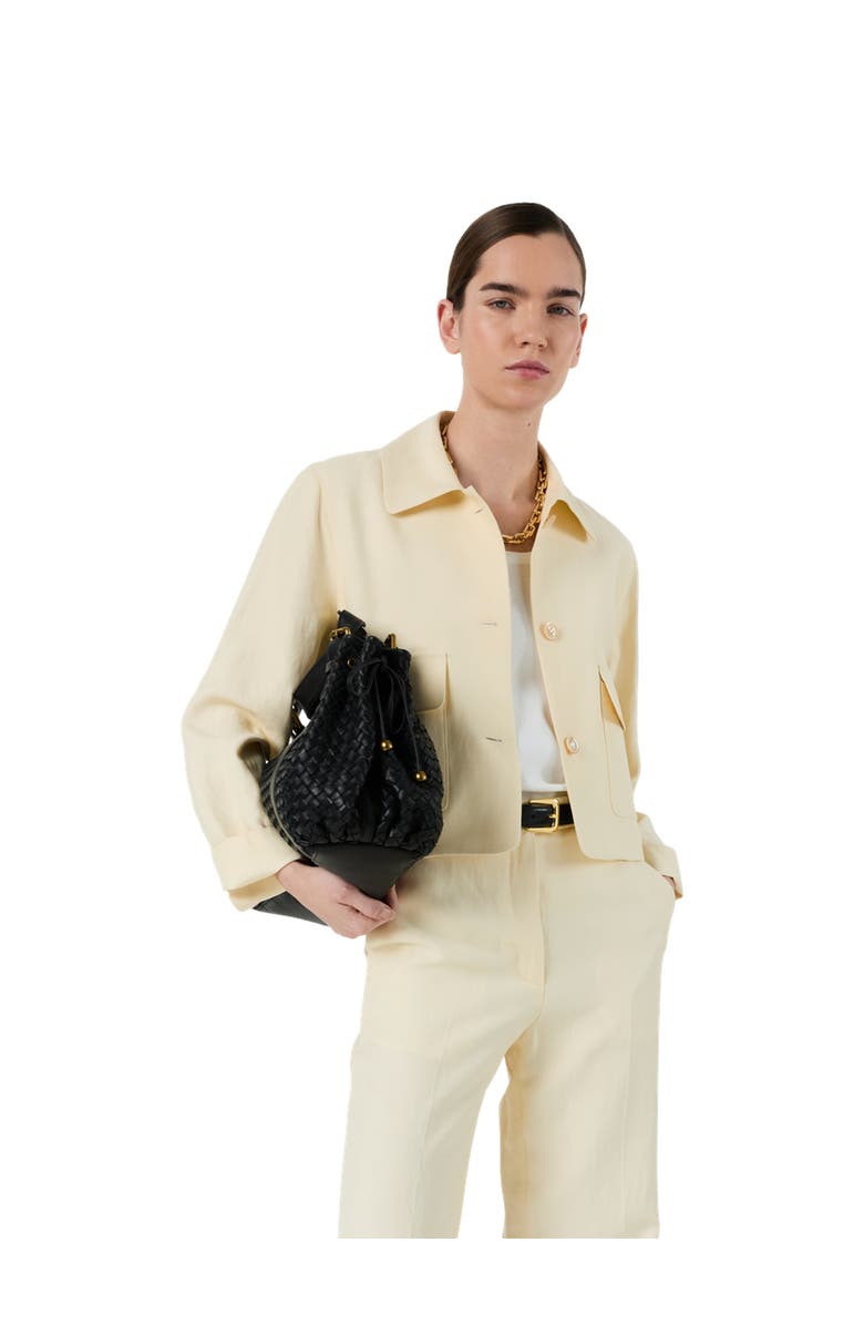 GERARD DAREL Tilda Cropped Jacket, Main, color, Yellow