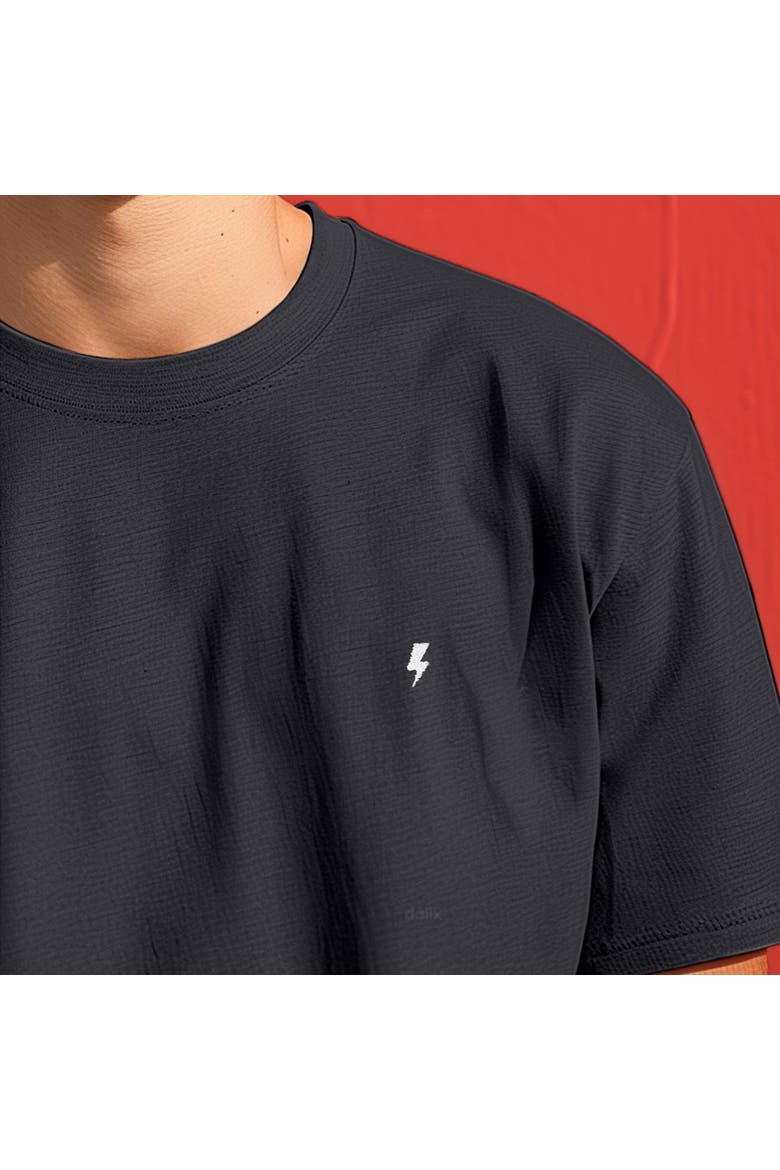Mens Lil Bolt Midweight Garment Dye Tee, Alternate, color, Black