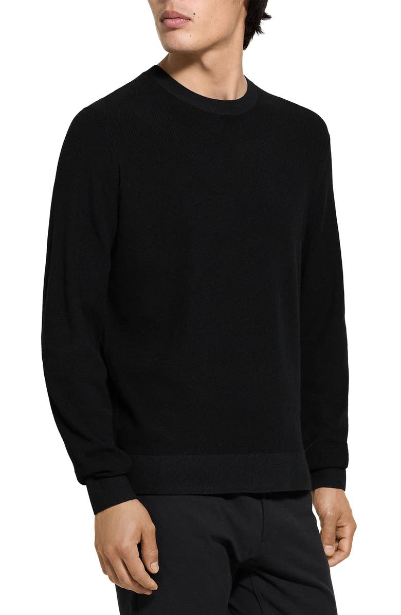 Theory Riland Crewneck Sweater, Alternate, color, Black - 001