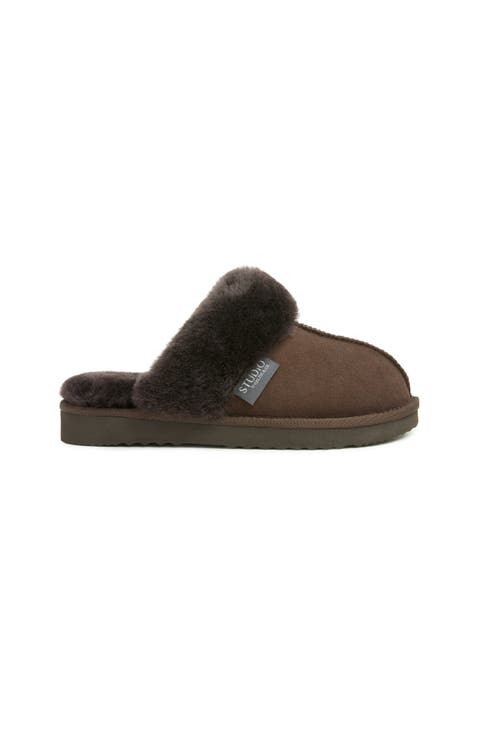 Studio Fur Edge Mule Slippers