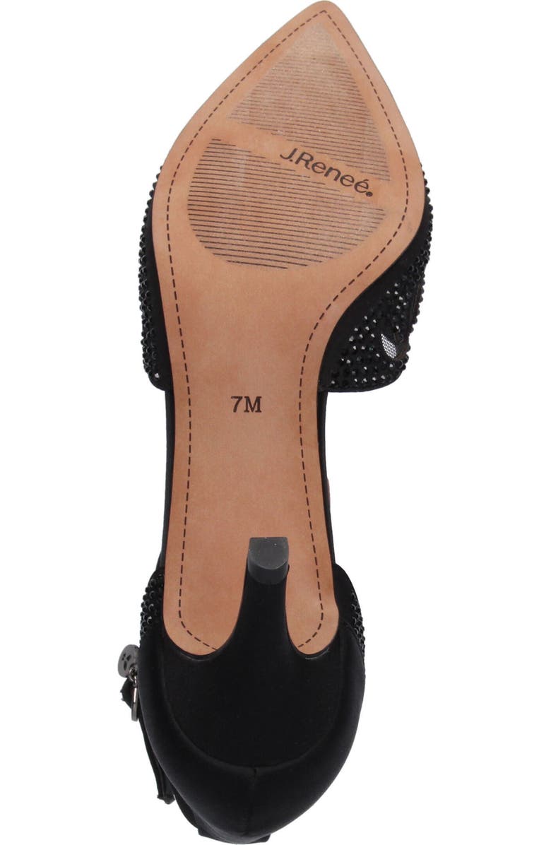 J. Reneé Lisha Rhinestone Pointed Toe Pump, Alternate, color, Black