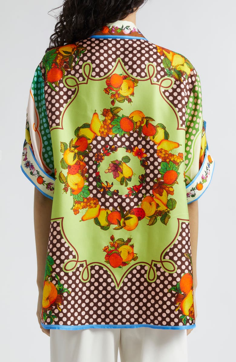 ALEMAIS Lemonis Silk Twill Button-Up Shirt, Alternate, color, 