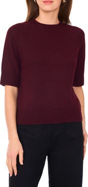 Vince Camuto Crewneck Short Sleeve Sweater