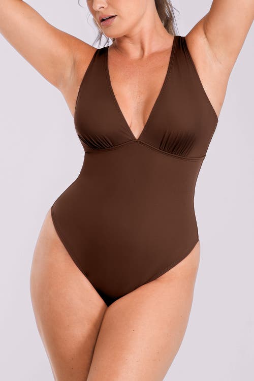 Shapellx Airslim Deep V-neck Cross Back Shaping Bodysuit