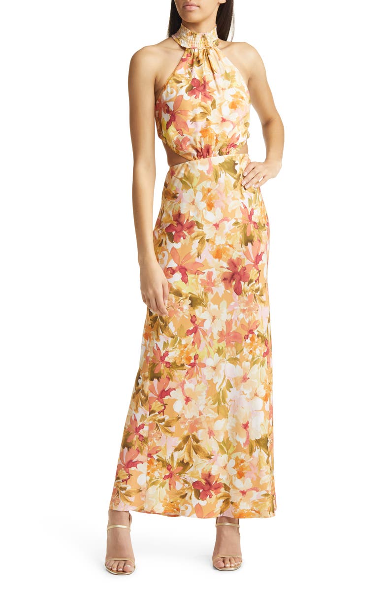 Significant Other Lapis Sleeveless Cutout Maxi Dress, Alternate, color, 