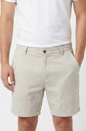 BURNSIDE Cotton & Linen Blend Chino Shorts