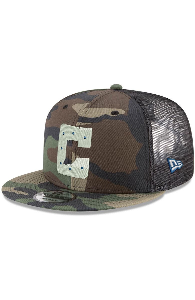 New Era Men's New Era Indianapolis Colts NFL Woodland Camo 9FIFTY Snapback Adjustable Trucker Hat, Alternate, color,