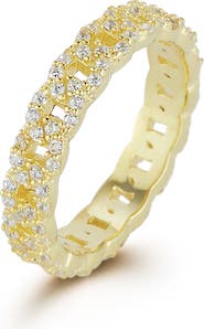 GLAZE JEWELRY Cubic Zirconia Curb Link Ring