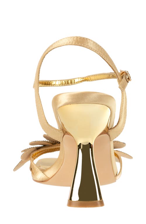 Lady Couture Lust Floral Ankle Strap Sandal In Gold