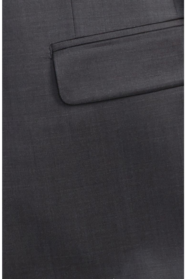 Worsted Wool Suit, Alternate, color, GREY