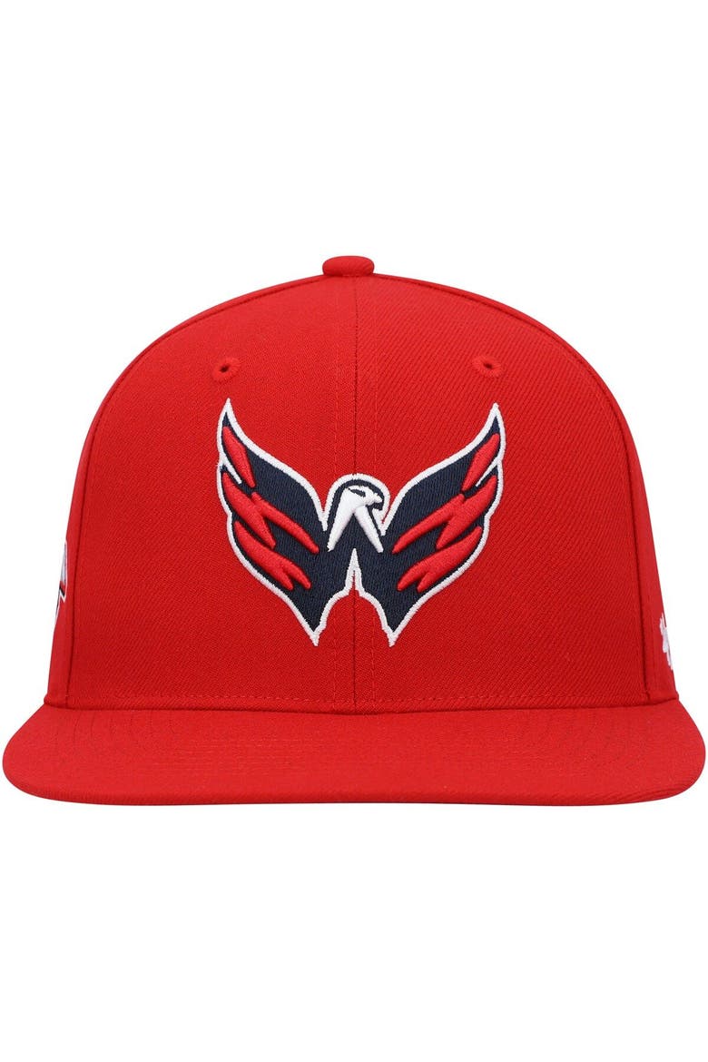 Men's '47  Red Washington Capitals Sure Shot Captain Snapback Hat, Alternate, color, Red