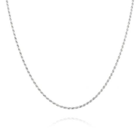 Sterling Silver Rope Chain Necklace