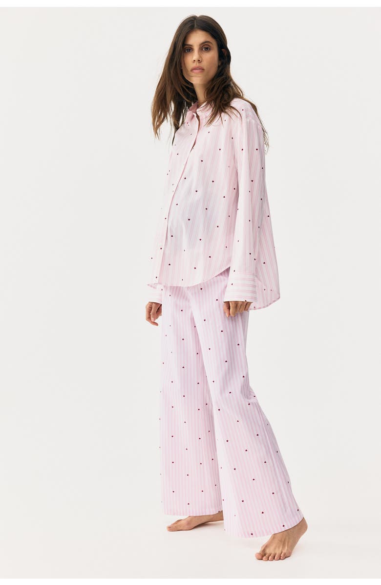 H&M Mama Cotton Pyjama Bottoms, Alternate, color, Pink/Hearts