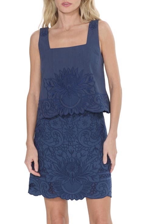 Rhea Embroidered Cotton Tank