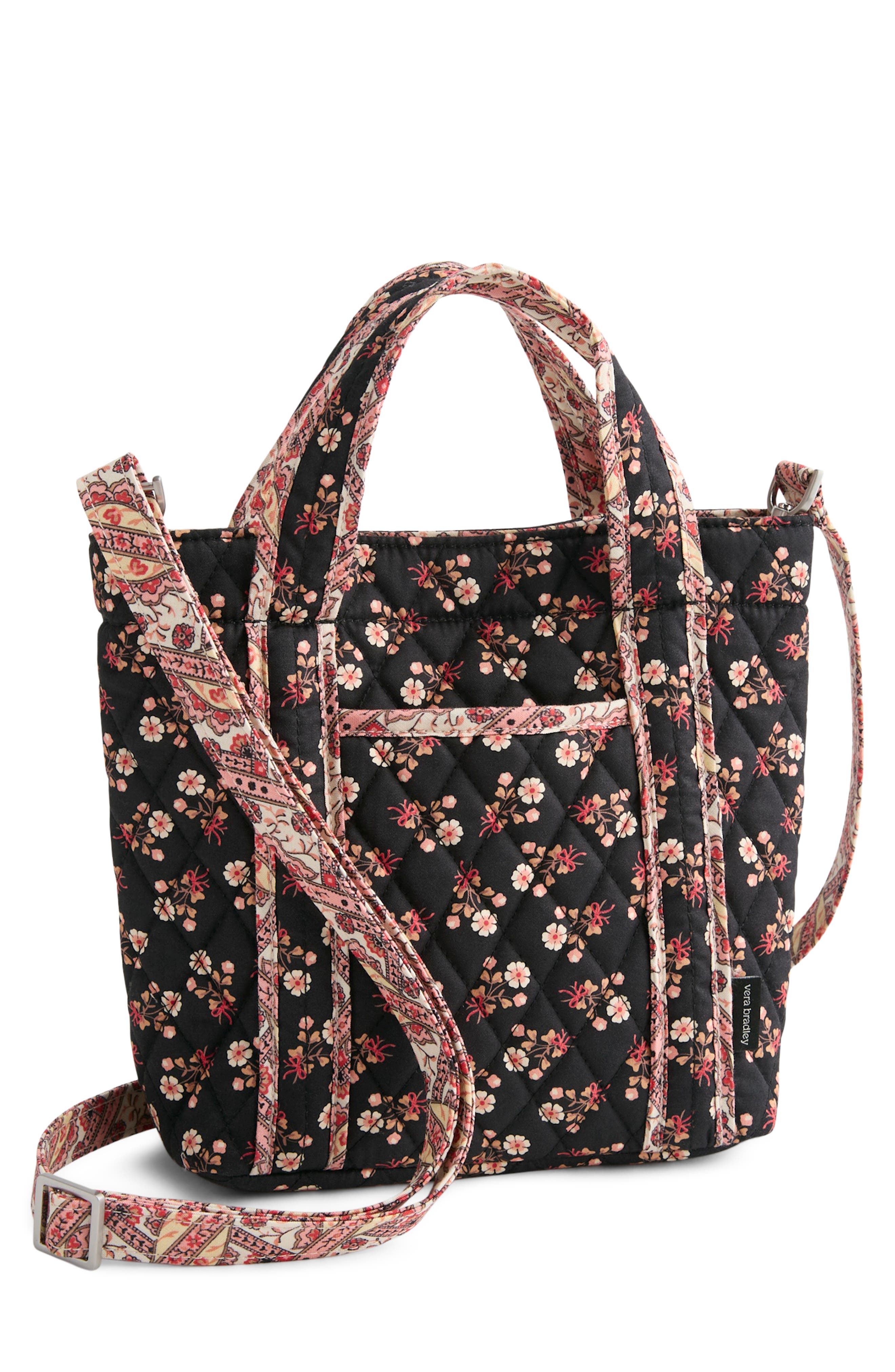 VERA BRADLEY Mini Hathaway Ditsy Floral Quilted Reversible Tote, Main, color, Melissa Ditsy