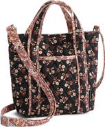 VERA BRADLEY Mini Hathaway Ditsy Floral Quilted Reversible Tote