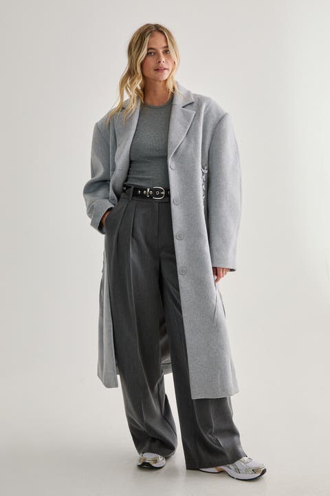 Premium Corseted Detail Maxi Coat