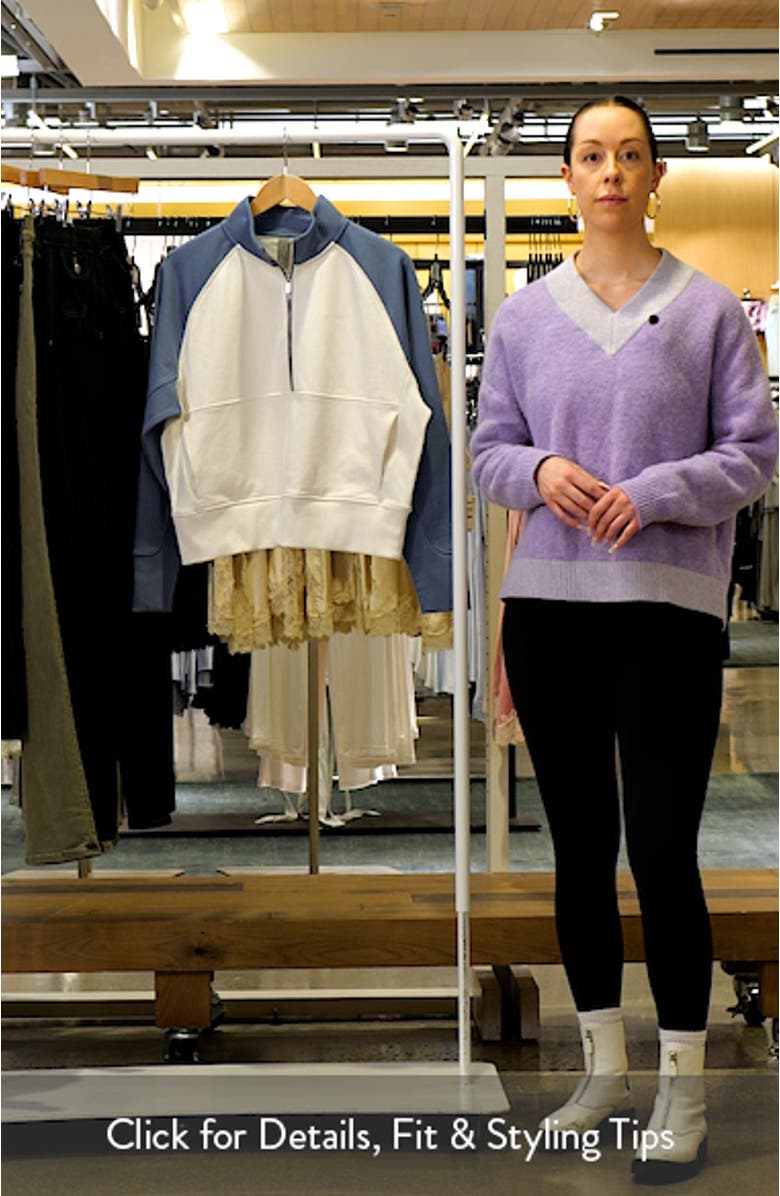 Revive Colorblock Half-Zip Cotton Blend Sweatshirt, sales video thumbnail