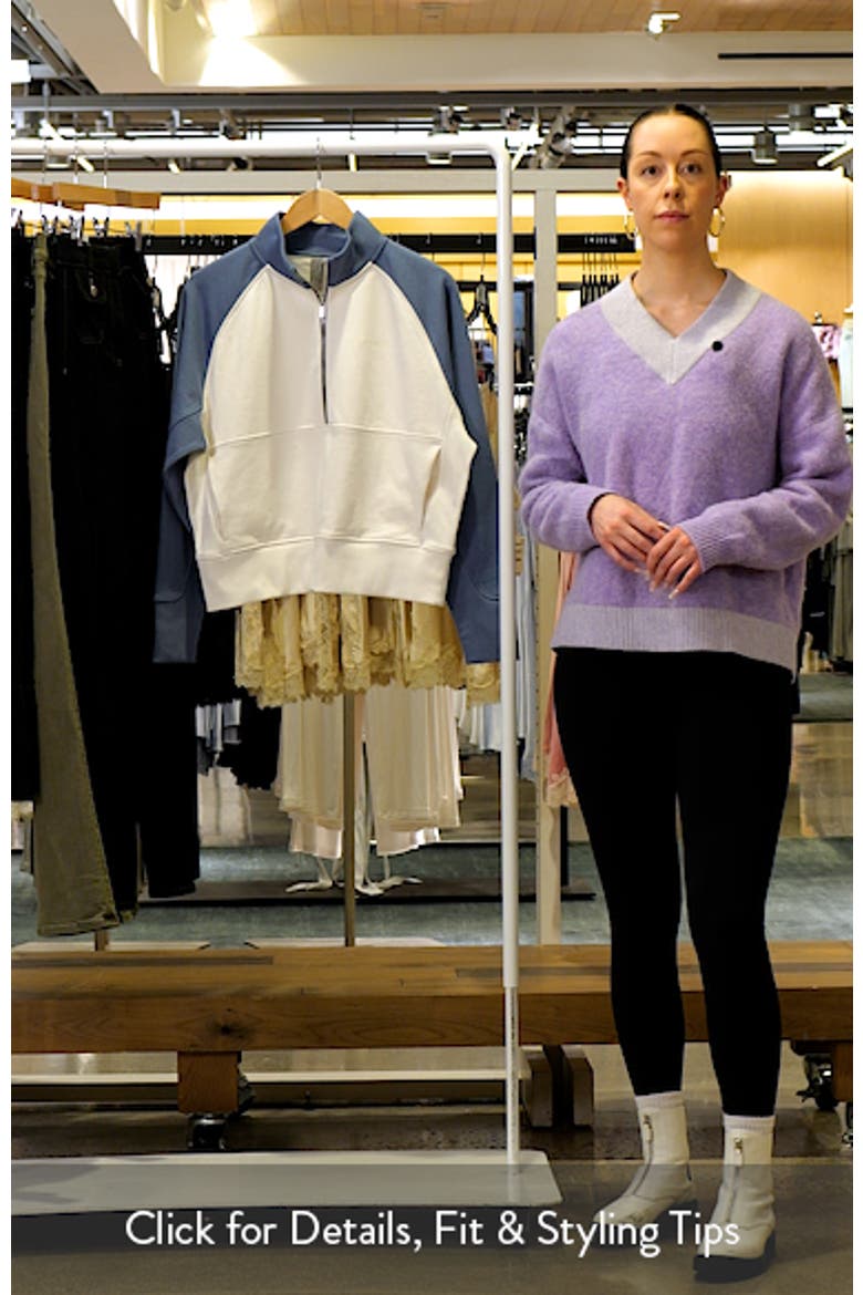 Revive Colorblock Half-Zip Cotton Blend Sweatshirt video