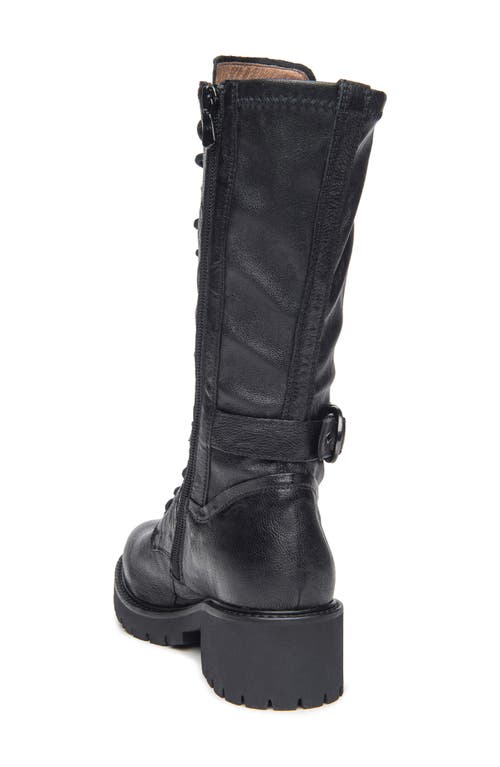 Nerogiardini Calfskin Buckle Lace-up Moto Boots In Black