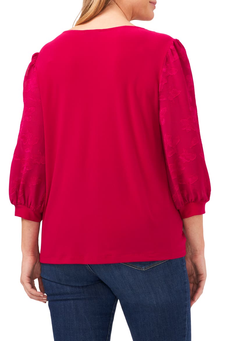 Voluminous Lace Sleeve Top, Alternate, color, PURPLE