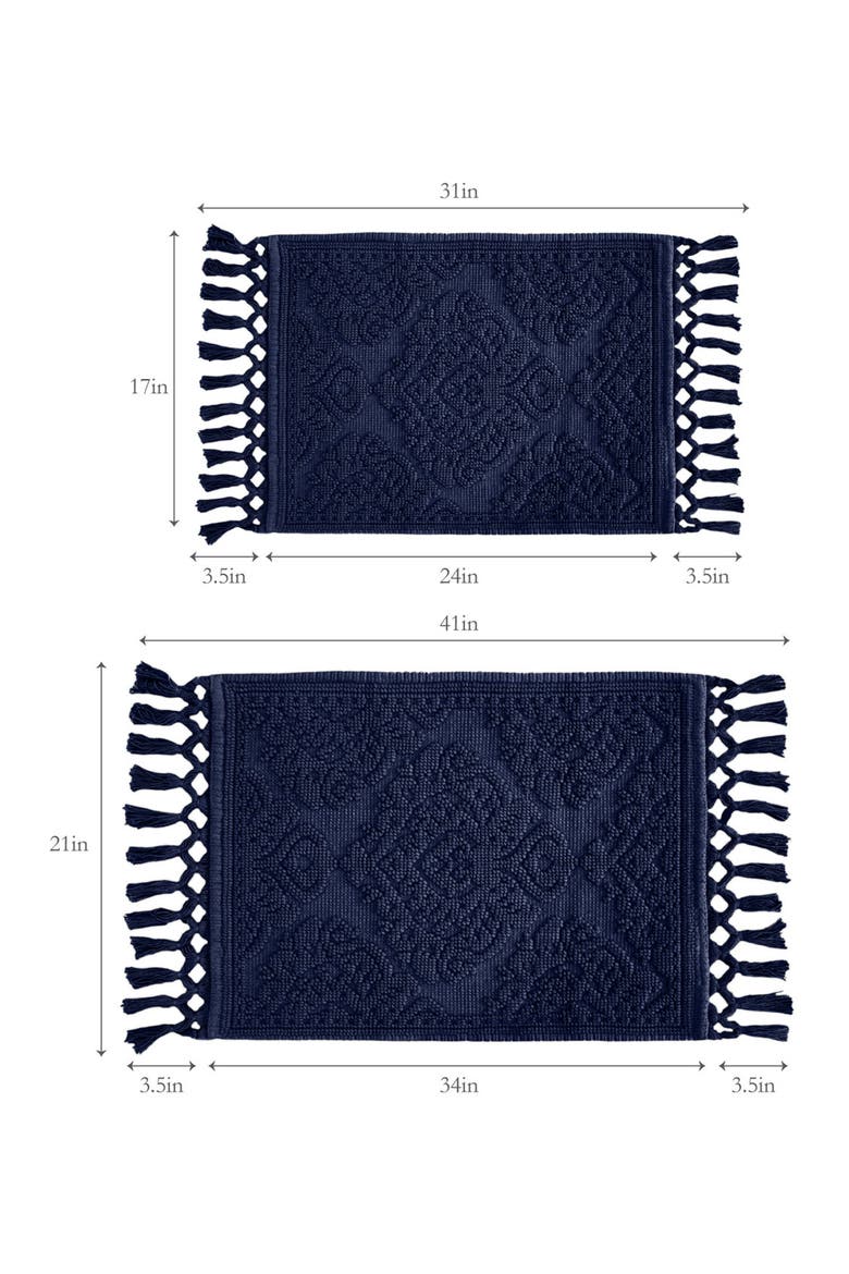 Ricardo 2-Piece Bath Mat Set, Alternate, color, INDIGO