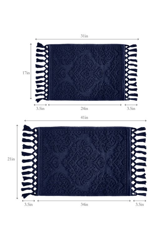 Jean Pierre New York Ricardo Fringe Cotton 2-piece Bath Rug Set