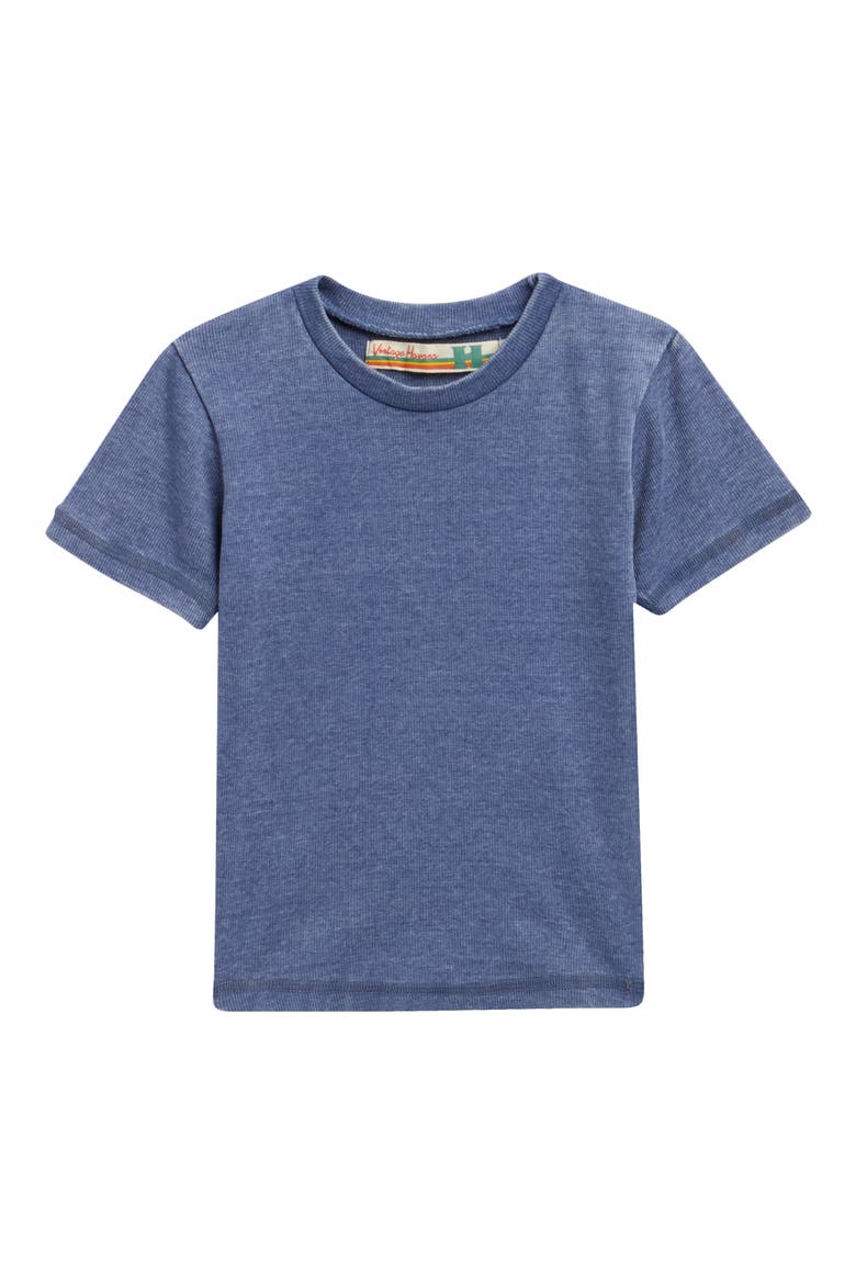 Kids' Rib Knit T-Shirt, Main, color, NAVY