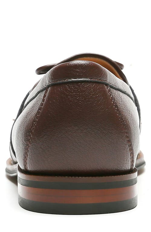 Tommy Hilfiger Sphan Kiltie Fringe Tassel Loafer In Dark Brown