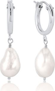 Set & Stones Adelle Pearl Hoop Earrings