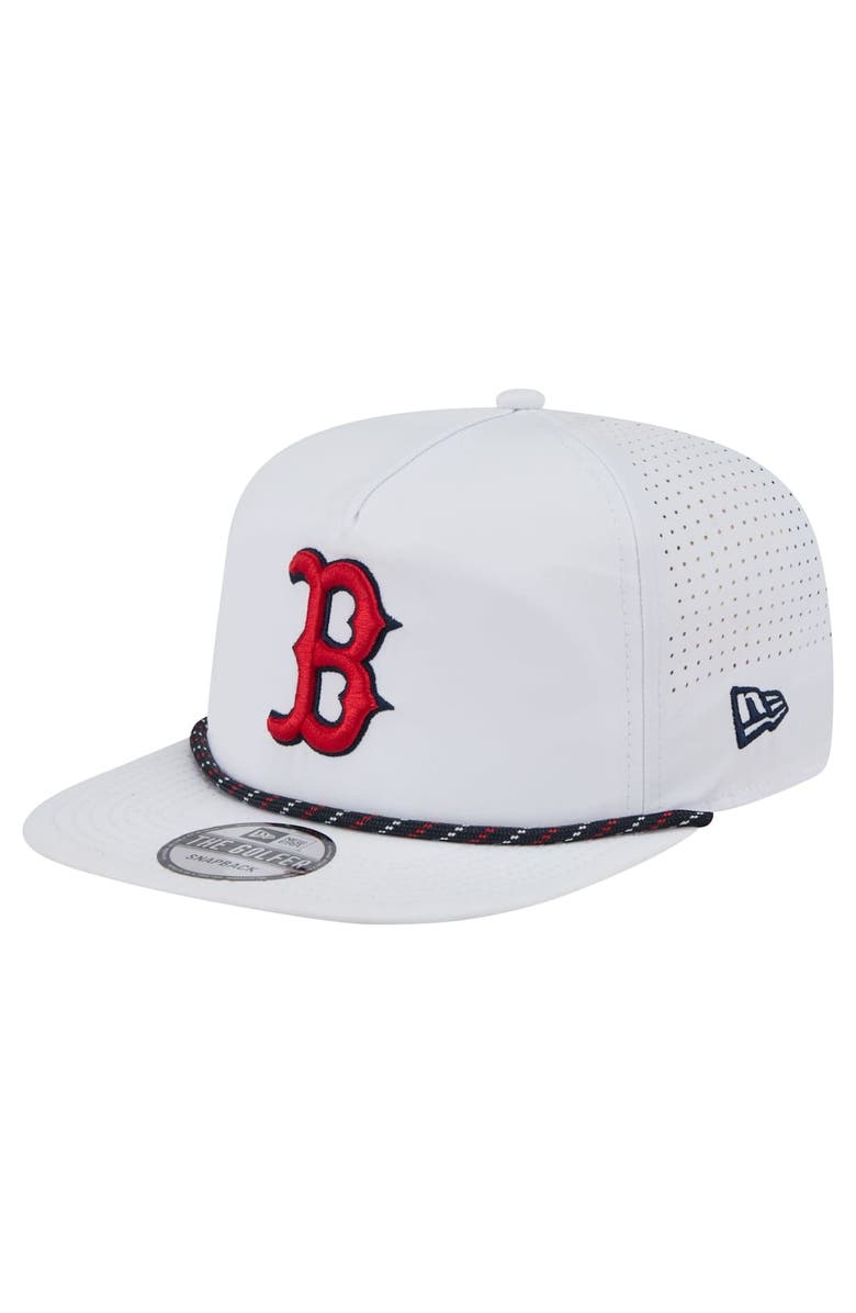 New Era Men's New Era White Boston Red Sox Perforated Golfer Snapback Hat, Alternate, color, 