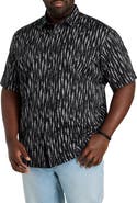 Synrgy by DXL Big & Tall Dotted Wave Print Sport Shirt