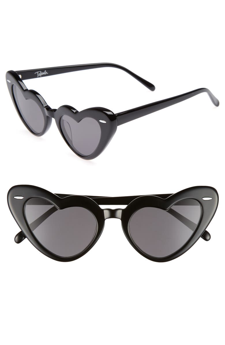 TAKESH J'adore 46mm Heart Sunglasses, Main, color, 