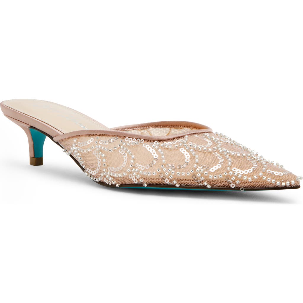 Betsey Johnson Ellis Sequin Mule In Sand