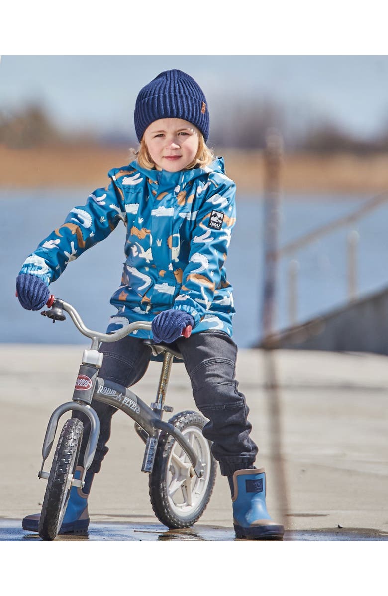 Deux par Deux Kids Unisex Cuffed Knit Hat Navy Blue, Alternate, color, Navy Blue