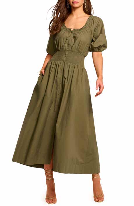 Ramy Brook Laura Smocked Waist Maxi Dress
