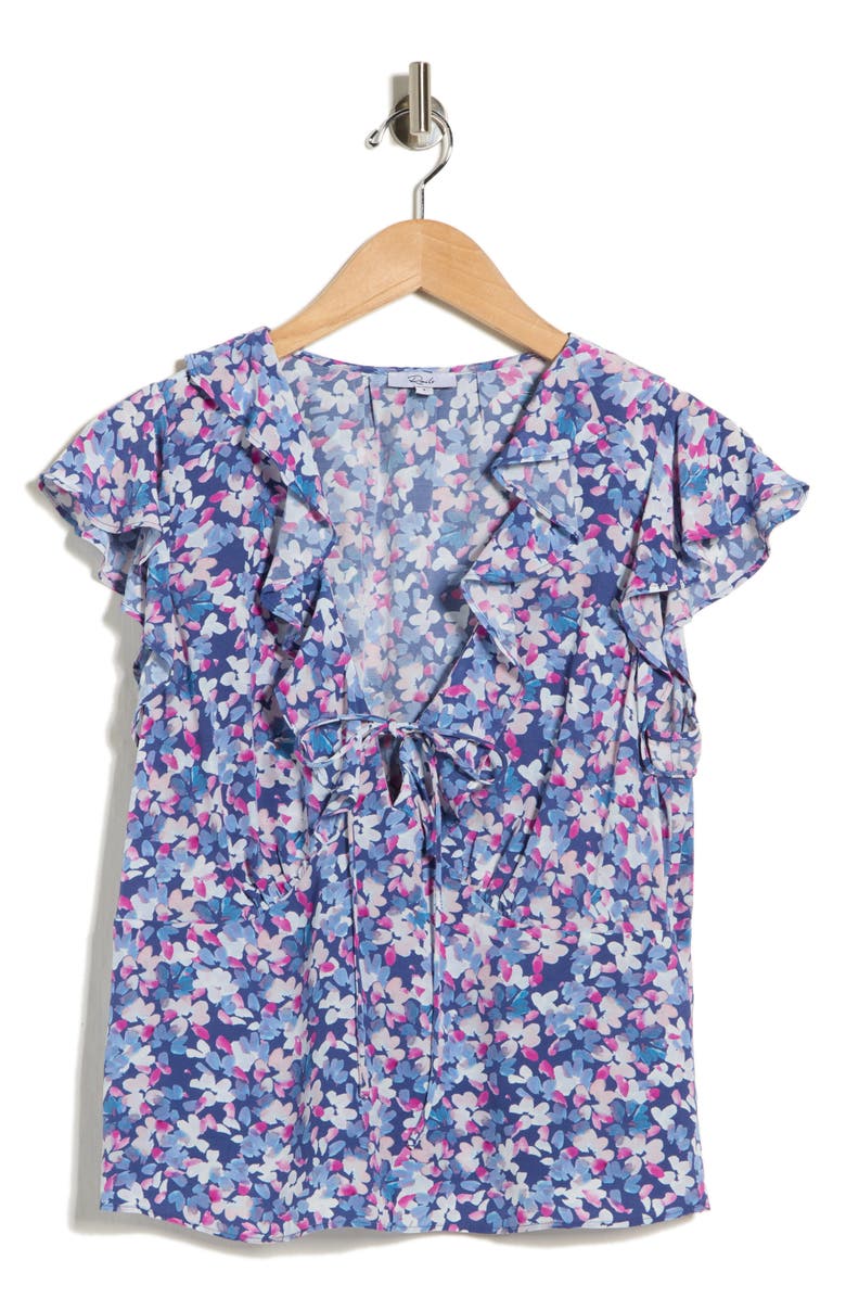 Rails Carmine Ruffle Collar Top, Main, color, Blue Blossom
