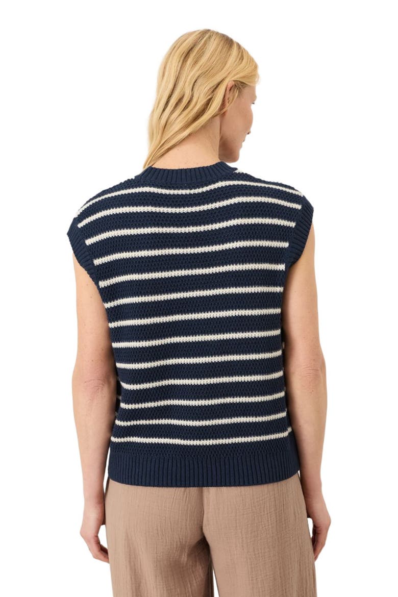 Organic Cotton Shoreline Relaxed Shell, Alternate, color, Seabreeze Stripe Navy Blue