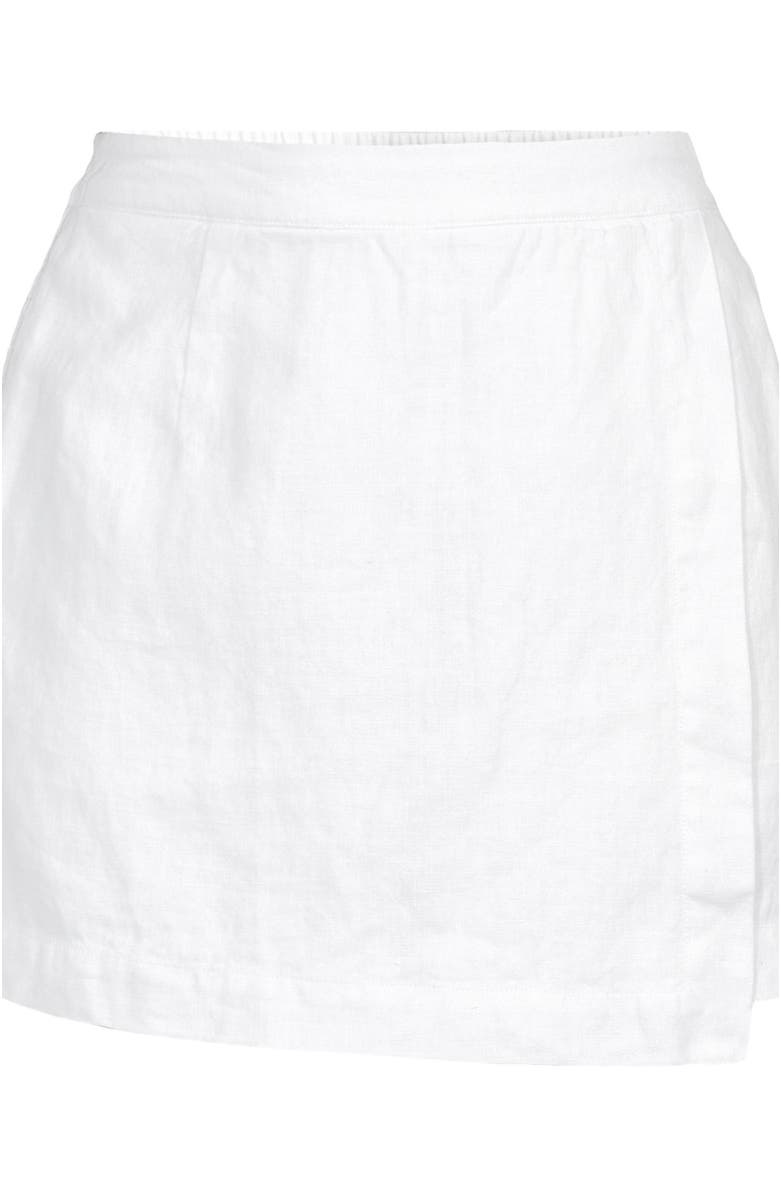 Lands' End Linen Above the Knee Skorts, Alternate, color, White