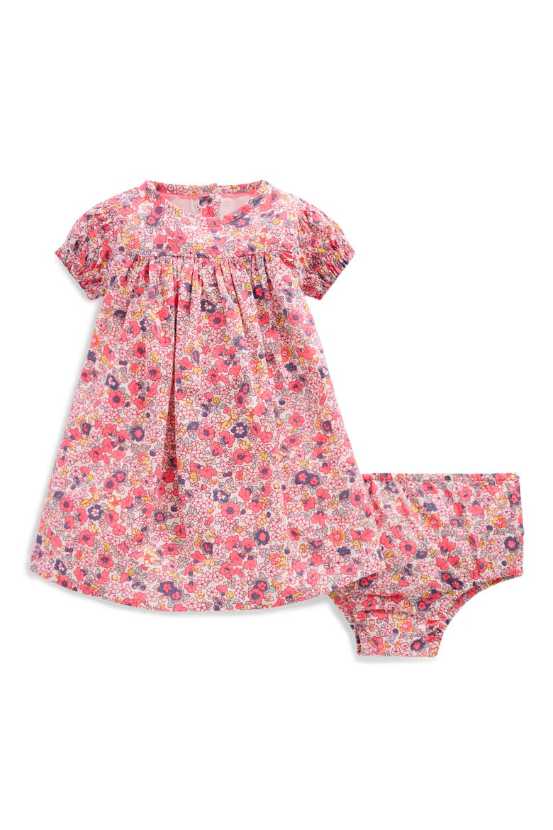Floral Cotton Dress & Bloomers Set, Main, color, MULTI DITSY FLORAL
