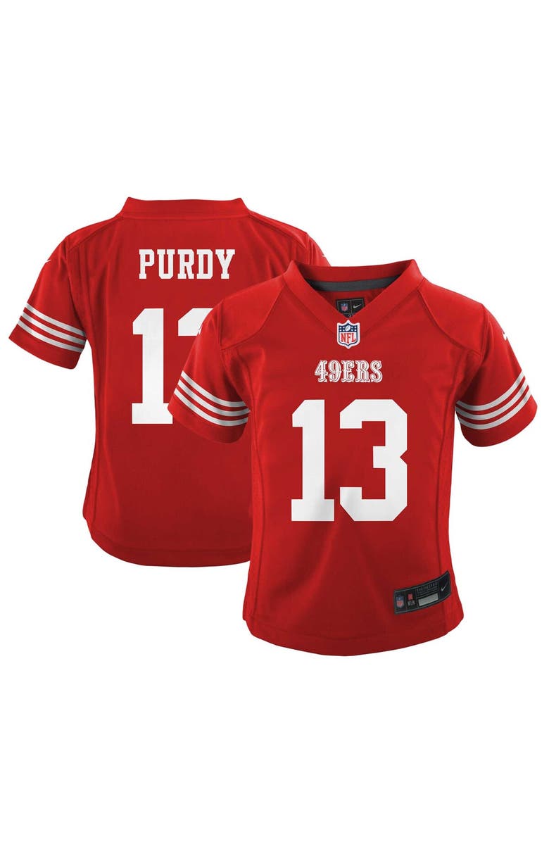 Nike Preschool Nike Brock Purdy Scarlet San Francisco 49ers Player Game Jersey, Alternate, color, Scarlet