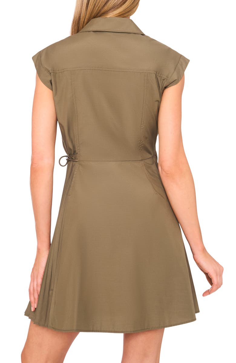 Halogen<sup>®</sup> Pleated Wrap Minidress, Alternate, color, Olive Night