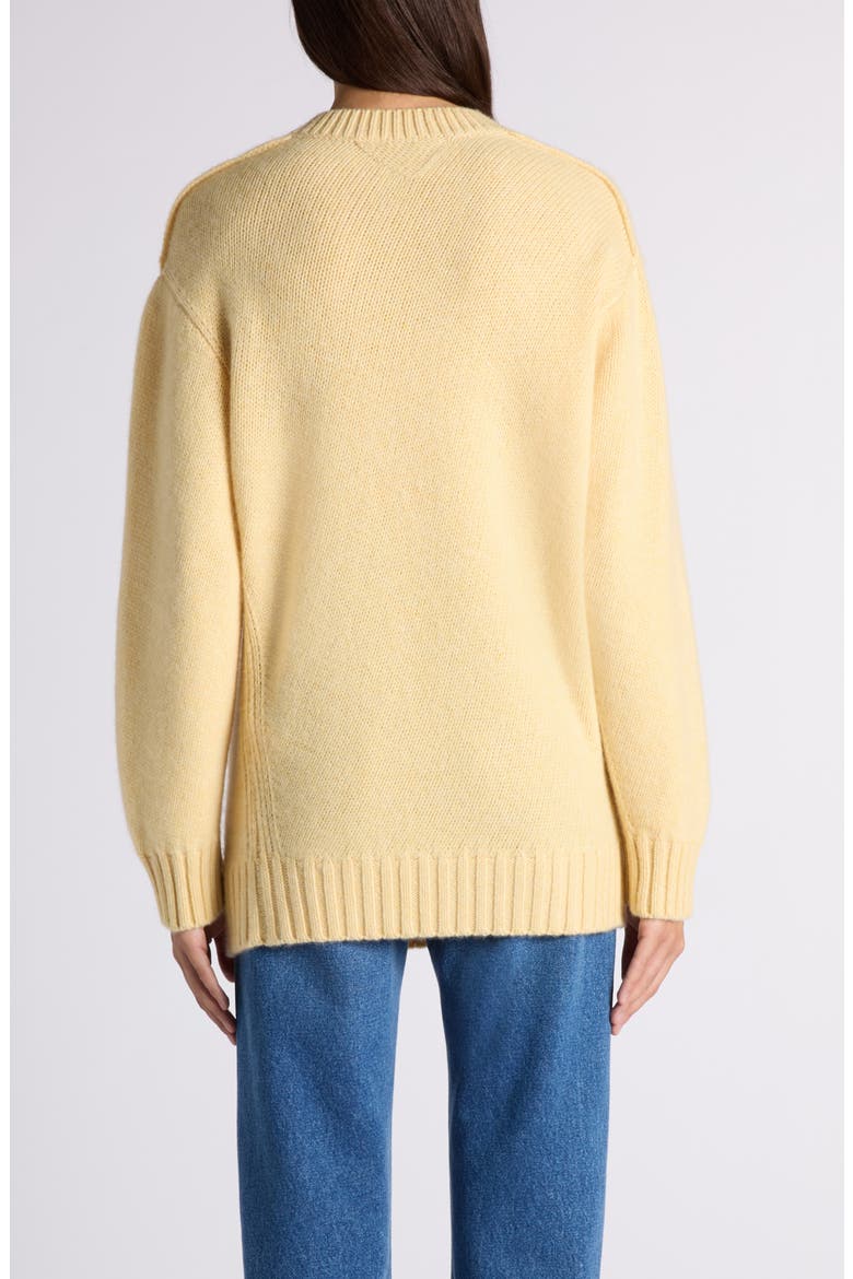 Twisted V-Neck Cashmere Sweater, Alternate, color, 9311 BUTTER