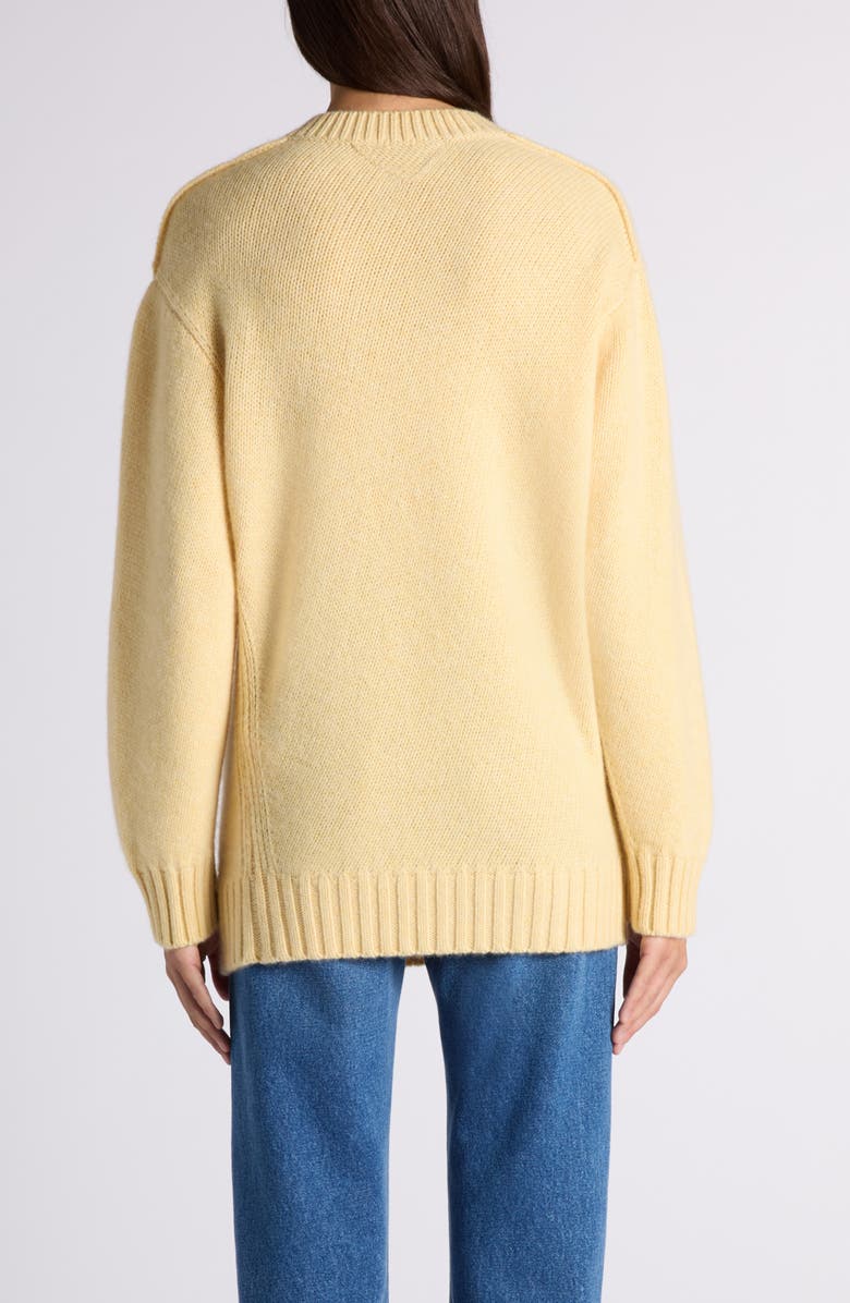Bottega Veneta Twisted V-Neck Cashmere Sweater, Alternate, color, 9311 Butter
