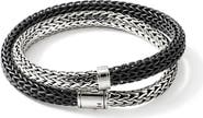 John Hardy Icon Wrap, Sterling Silver, Rubber, 4.5mm