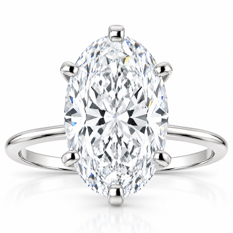 3 Ct Oval Moissanite Solitaire Engagement Ring 14k Gold