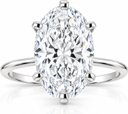 Bliss Diamond 3 Ct Oval Moissanite Solitaire Engagement Ring 14k Gold